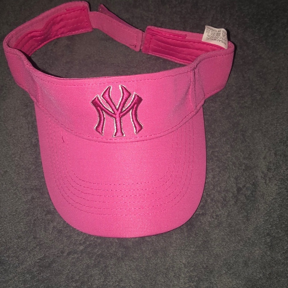 Hot pink NY sun visor